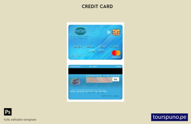 listo para imprimir plantilla de mastercard del banco nacional de Grecia